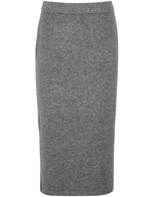 Vince Knitted Midi Skirt - Grey - S (UK8-10 / S)
