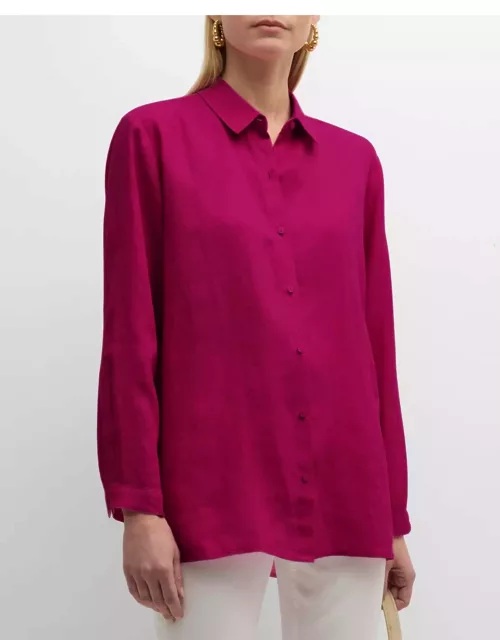 Button-Down Organic Linen Shirt