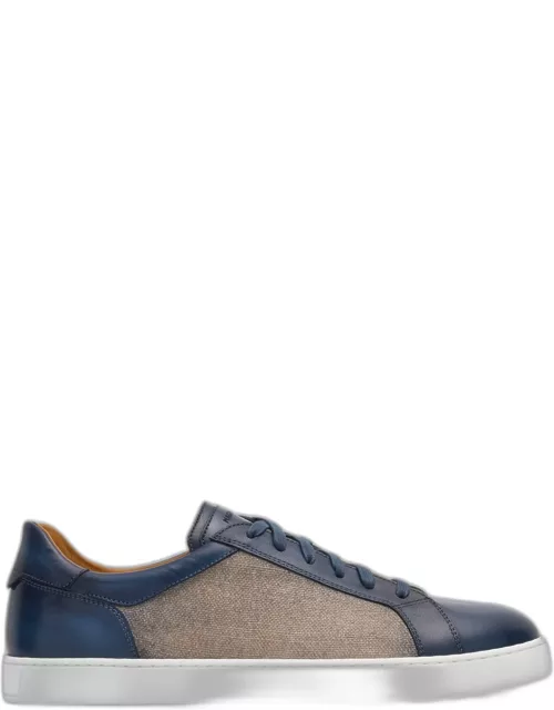 Men's Wyland Linen and Leather Low-Top Sneaker