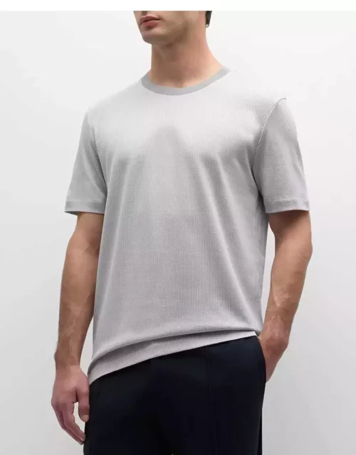 Men's Textured Cotton Crewneck T-Shirt