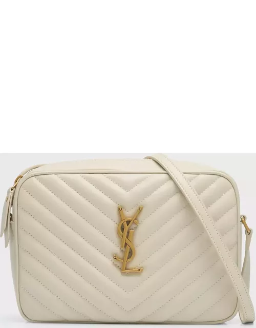 Lou Medium YSL Camera Bag with Pocket in Quilted Leather