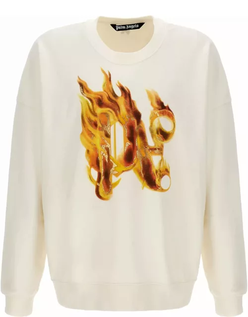 Palm Angels Burning Monogram Sweatshirt