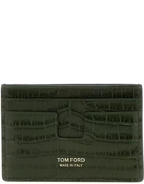 Tom Ford Croc Print Card Holder