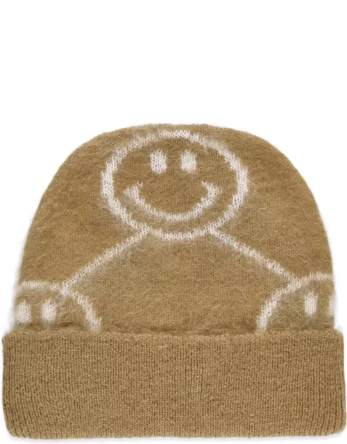 Joshua Sanders Beanie Cap With Smiley Logo