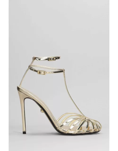Alevì Stella 110 Sandals In Gold Leather