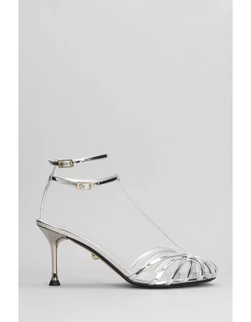 Alevì Jessie 075 Sandals In Silver Leather