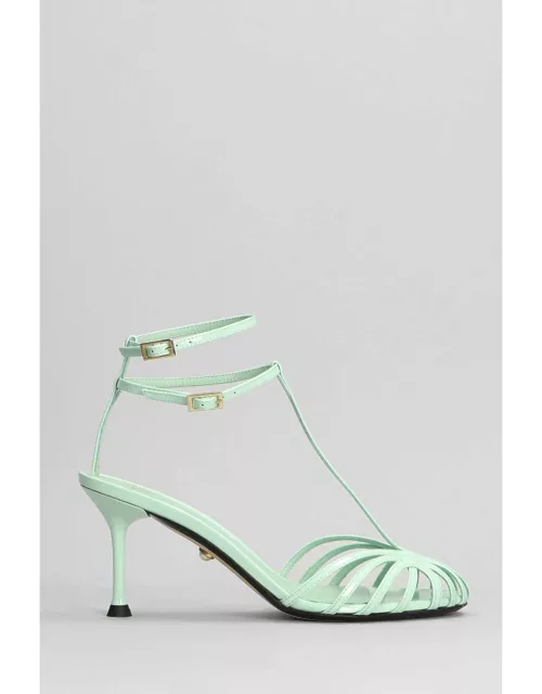 Alevì Jessie 075 Sandals In Green Leather
