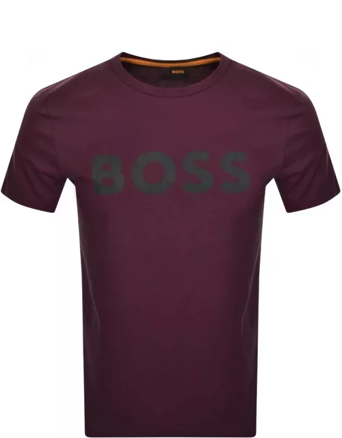 BOSS Thinking 1 Logo T Shirt Purple