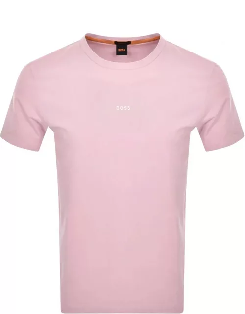 BOSS TChup Logo T Shirt Pink