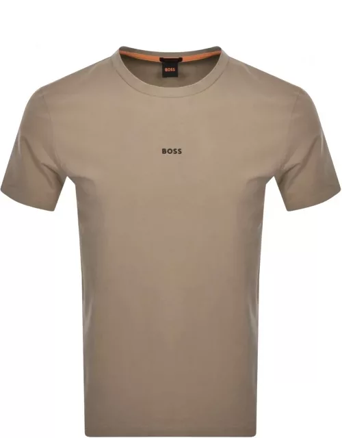 BOSS TChup Logo T Shirt Brown