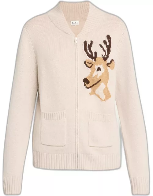 The Rudy Wool and Cashmere Intarsia Cardigan