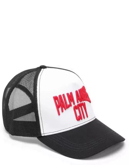 Black/white visor hat with logo