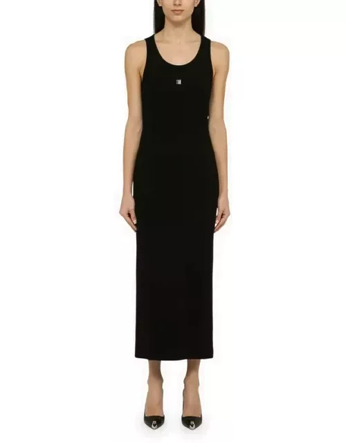 Black knitted camisole dres