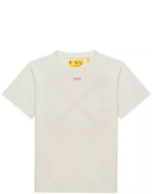White T-shirt with Off logo in cotton