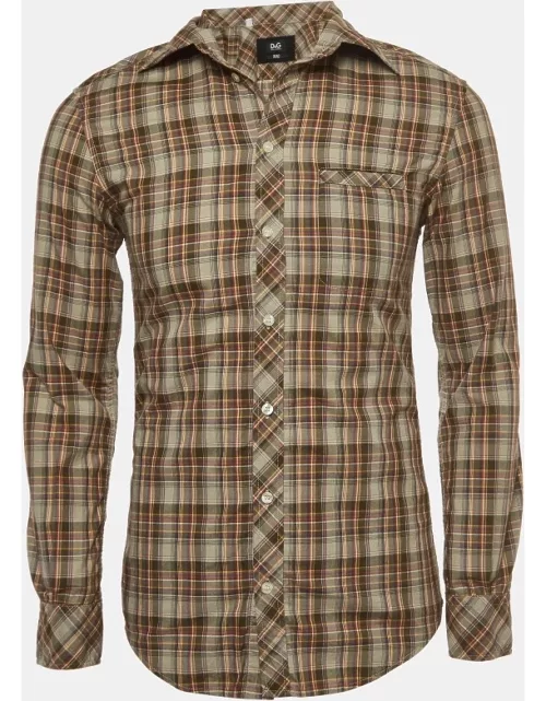D & G Brad Multicolor Plaid Cotton Button Front Full Sleeve Shirt