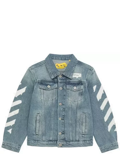 Denim jacket with Paint Graphic pattern