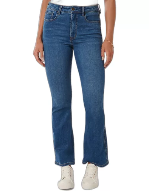 Forever New Women's Sacha Skinny Flare Jeans in Mid Wash