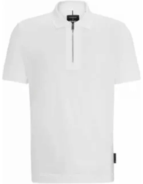 Porsche x BOSS polo shirt in mercerized cotton- White Men's Polo Shirt