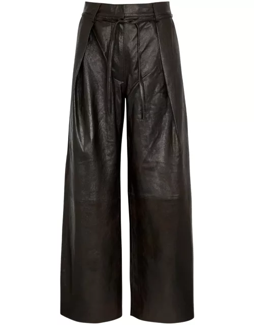 Day Birger ET Mikkelsen Ricardo Coated Leather Trousers - Black - 34 (UK8 / S)
