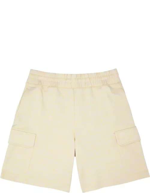 Moschino Logo-jacquard Cotton-blend Shorts - Beige - 46 (IT46 / S)