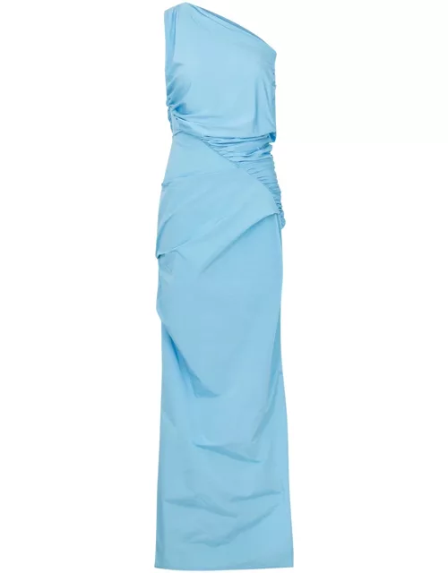 Paris Georgia Kaya Poplin and Jersey Maxi Dress - Blue - XS (UK6 / XS)