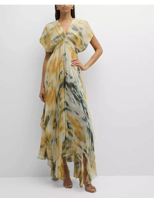 Ines Abstract-Print Asymmetric Dres