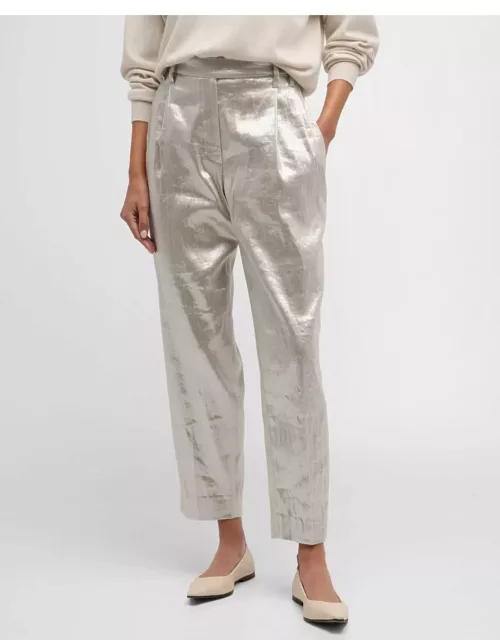 Linen Metallic Tailored Pant