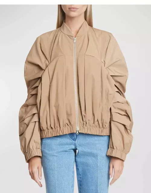 Victoire Bomber Jacket with Pleated Sleeve