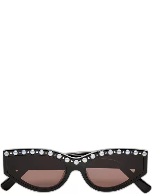 Catalina Pearly Acetate Cat-Eye Sunglasse