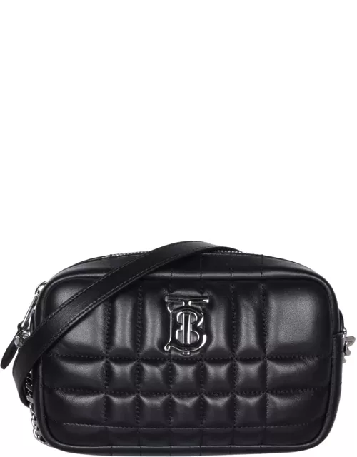 Burberry Logo Plaque Quilted Chain Shoulder Bag