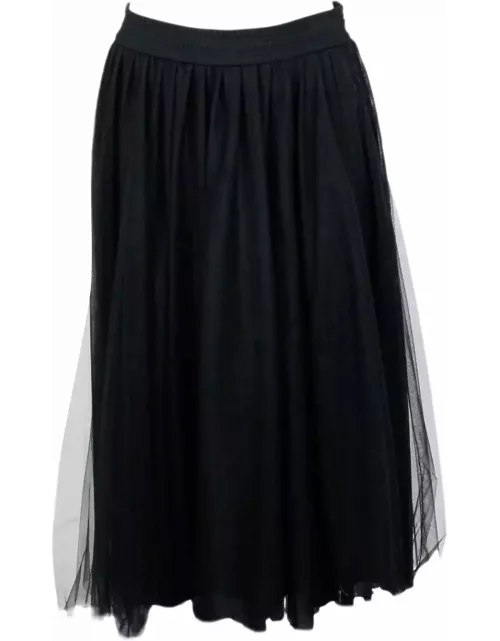Fabiana Filippi Long Tulle Skirt With Elastic Waist
