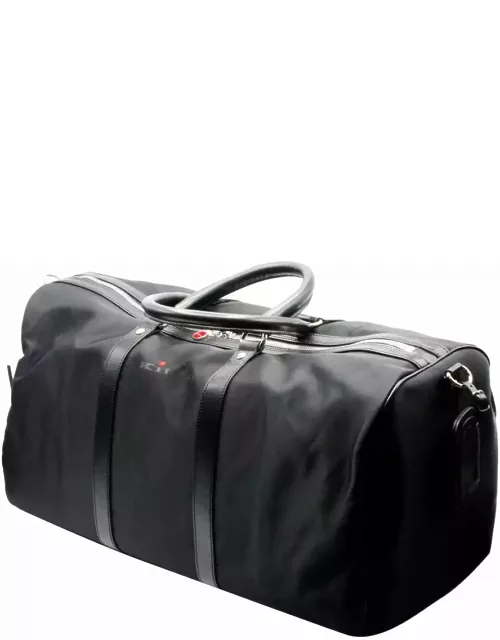 Kiton Travel Bag In Technical Fabric With Leather Inserts And Logo, Shoulder Strap Supplied 52 X 30 X 125 C