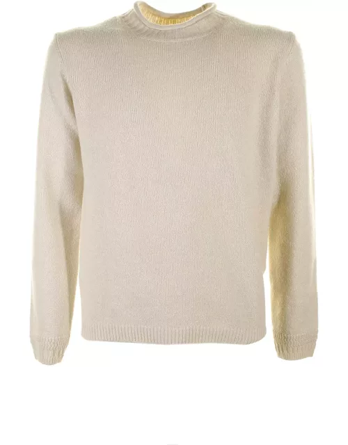 Seventy Cream Sweater With Collar
