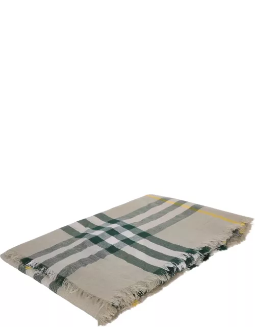Burberry Check Paster Green Scarf