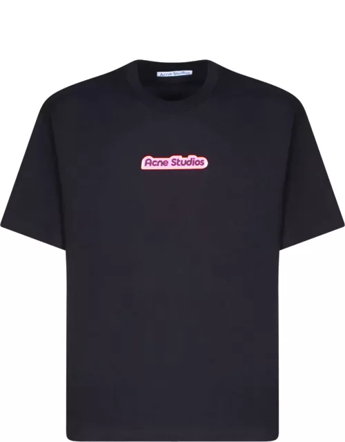 Acne Studios Logo Print Black T-shirt