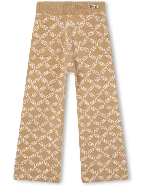 Michael Kors Empire Logo Print Knit Track Pant