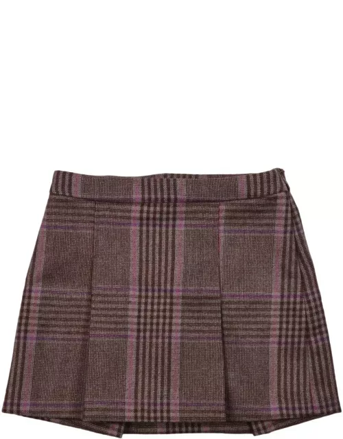 Bonpoint Tutti Check-printed Flared Skirt