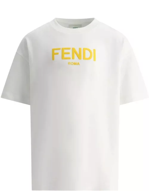 Fendi Logo Printed Crewneck T-shirt
