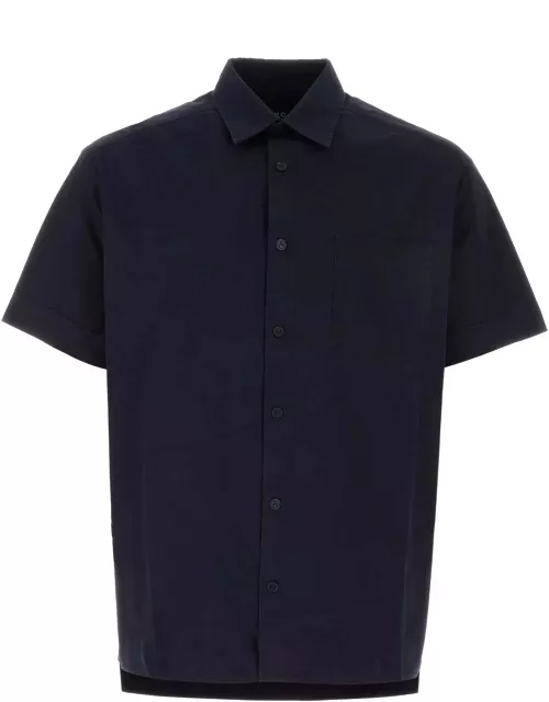 A.P.C. Dark Blue Poplin Ross Shirt