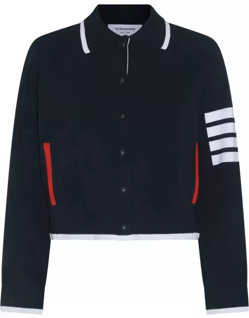 Thom Browne 4-bar Striped Button-up Jacket
