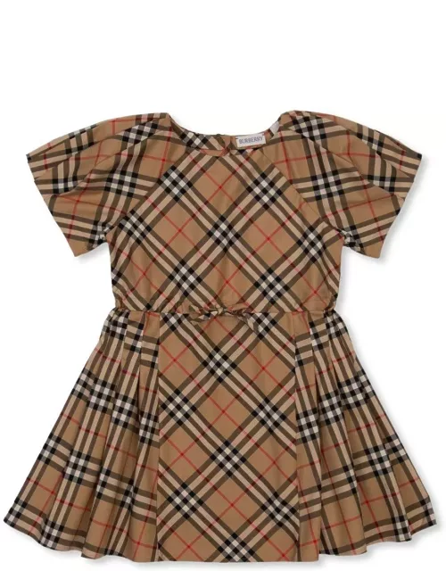 Burberry Checked Short-sleeved Dres