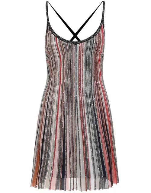 Missoni Vertical Striped Knit Mini Dres