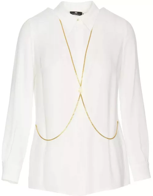 Elisabetta Franchi Body-chain Detail Long-sleeved Shirt