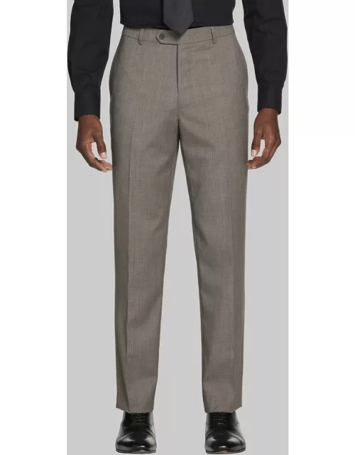 JoS. A. Bank Men's Tailored Fit Micro Suit Pants, Taupe, 32x32 - Suit Separate