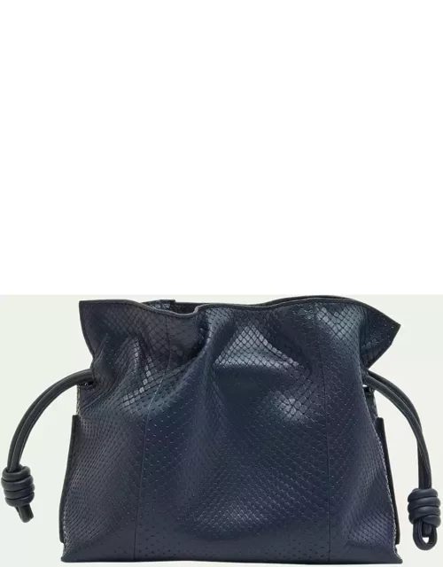 Flamenco Mini Python-Embossed Clutch Bag