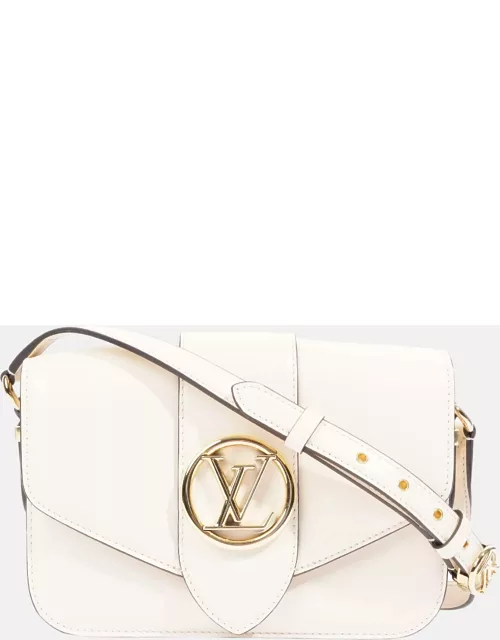 Louis Vuitton Pont 9 Bag White Leather M