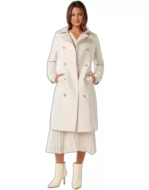 Forever New Women's Bianca Mac Trench Coat in Warm Crea