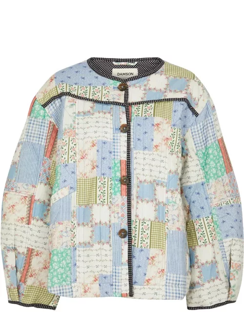 Damson Madder Markey Quilted Patchwork Cotton Jacket - Multicoloured - 6 (UK6 / XS)