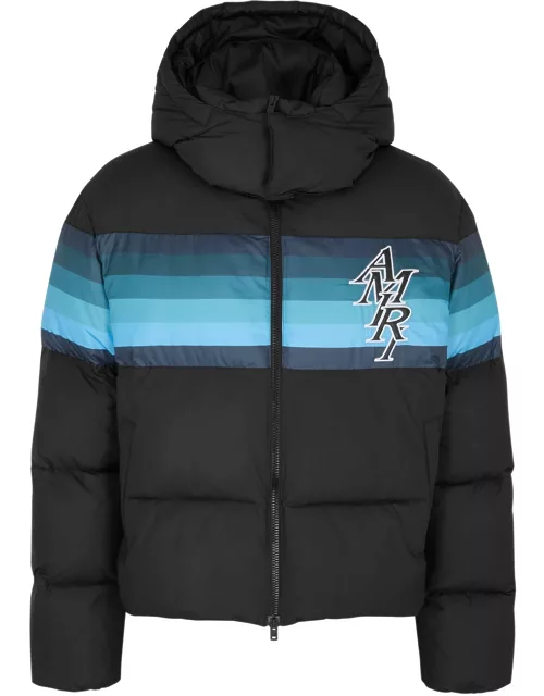 Amiri Quilted Striped Shell Jacket - Black