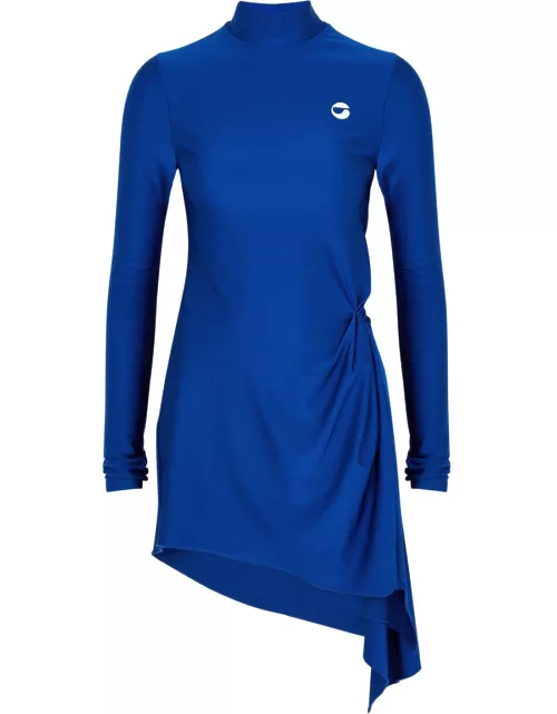 Coperni Draped Stretch-jersey Mini Dress - Blue - M (UK12 / M)